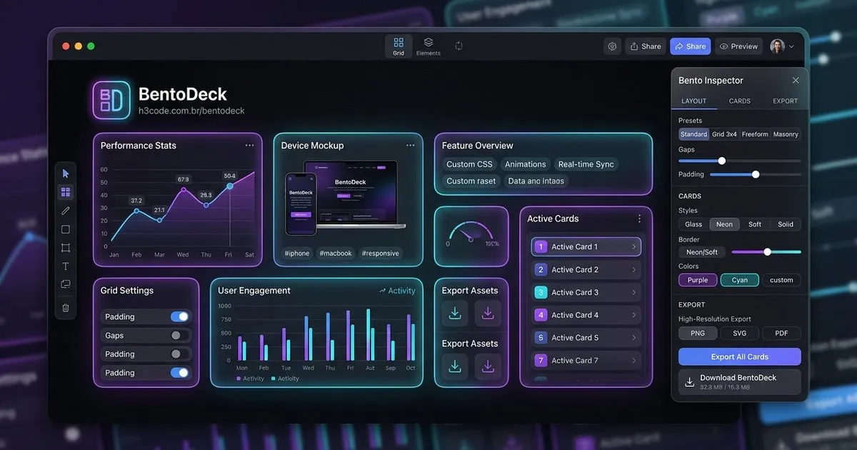 BentoDeck: Como Criar Apresentações e Grids no Estilo Apple de Forma Fácil e Online